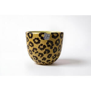 Chic 6" Italian Leopard Planter Vase | KBNY MCM Hollywood Regency Ceramic